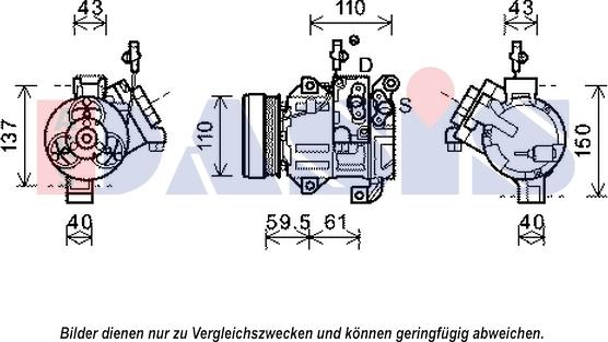 AKS Dasis 852616N - Compressor, air conditioning autospares.lv