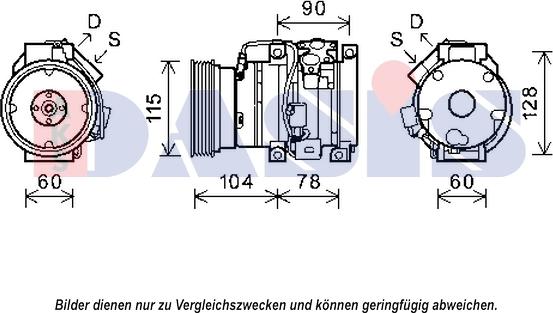 AKS Dasis 852636N - Compressor, air conditioning autospares.lv