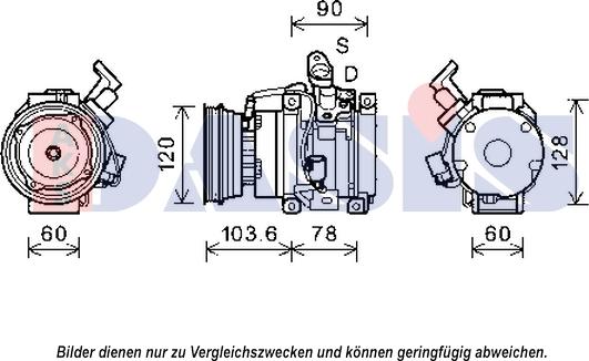 AKS Dasis 852633N - Compressor, air conditioning autospares.lv