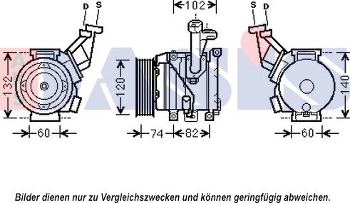 AKS Dasis 852637N - Compressor, air conditioning autospares.lv