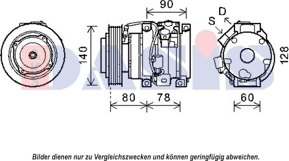 AKS Dasis 852623N - Compressor, air conditioning autospares.lv