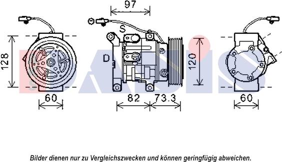 AKS Dasis 852627N - Compressor, air conditioning autospares.lv