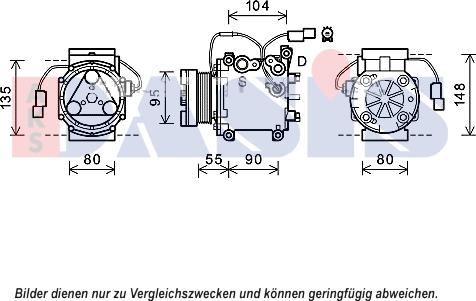 AKS Dasis 852674N - Compressor, air conditioning autospares.lv