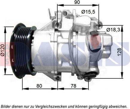 AKS Dasis 852678N - Compressor, air conditioning autospares.lv