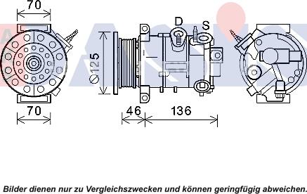 AKS Dasis 852811N - Compressor, air conditioning autospares.lv