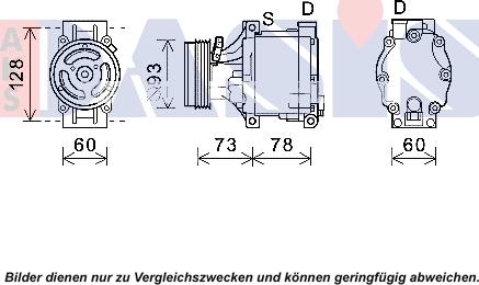 AKS Dasis 852817N - Compressor, air conditioning autospares.lv