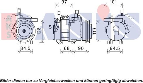 AKS Dasis 852837N - Compressor, air conditioning autospares.lv