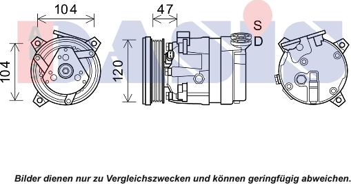 AKS Dasis 852828N - Compressor, air conditioning autospares.lv