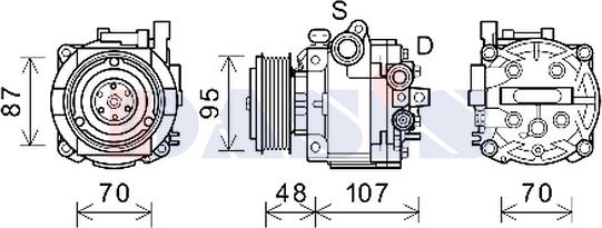 AKS Dasis 852871N - Compressor, air conditioning autospares.lv