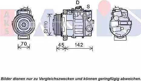 AKS Dasis 852712N - Compressor, air conditioning autospares.lv