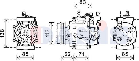 AKS Dasis 852782N - Compressor, air conditioning autospares.lv