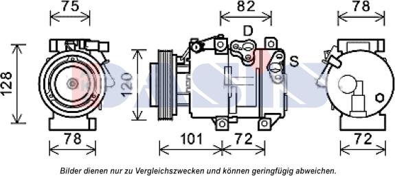 AKS Dasis 852738N - Compressor, air conditioning autospares.lv