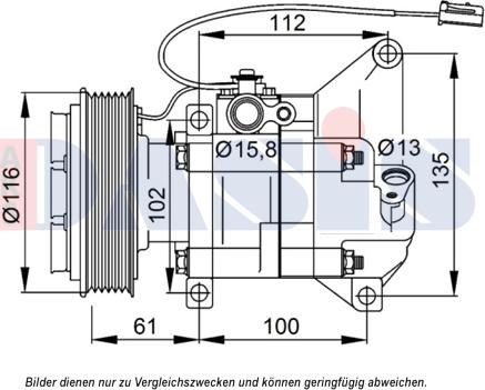 AKS Dasis 852775N - Compressor, air conditioning autospares.lv