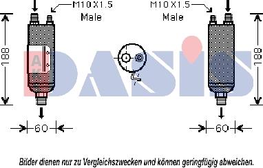 AKS Dasis 800422N - Dryer, air conditioning autospares.lv