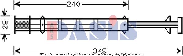 AKS Dasis 800306N - Dryer, air conditioning autospares.lv