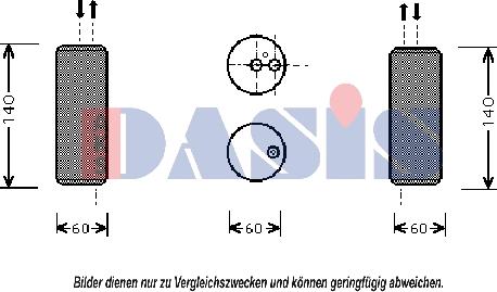 AKS Dasis 800267N - Dryer, air conditioning autospares.lv