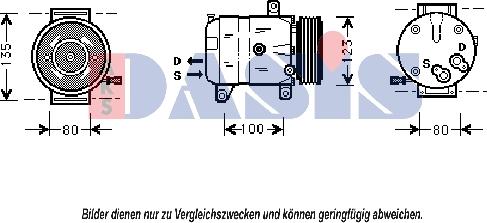 AKS Dasis 820670N - Compressor, air conditioning autospares.lv
