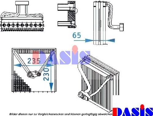 AKS Dasis 820193N - Evaporator, air conditioning autospares.lv