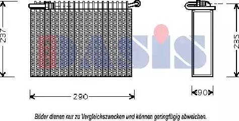 AKS Dasis 820259N - Evaporator, air conditioning autospares.lv