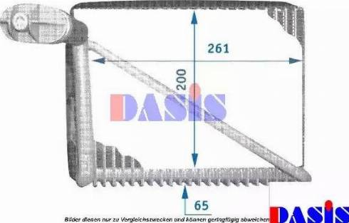 AKS Dasis 820211N - Evaporator, air conditioning autospares.lv