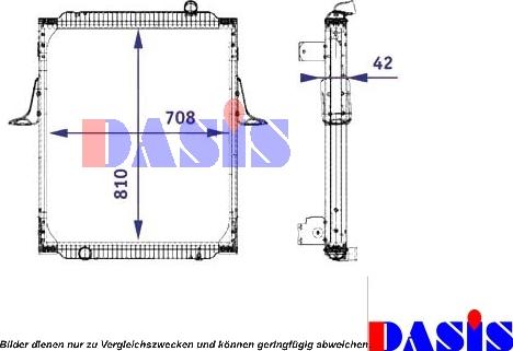 AKS Dasis 390008N - Radiator, engine cooling autospares.lv