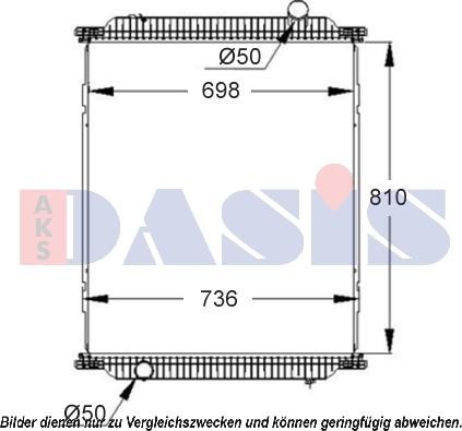 AKS Dasis 390008S - Radiator, engine cooling autospares.lv