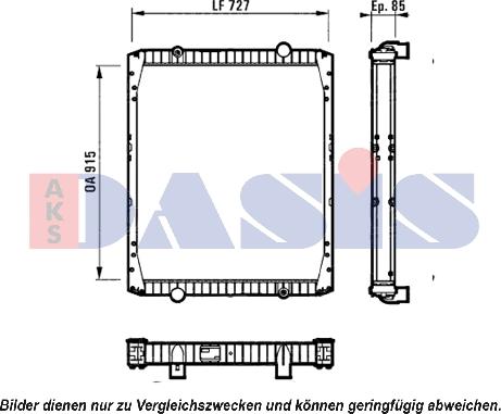 AKS Dasis 390011N - Radiator, engine cooling autospares.lv