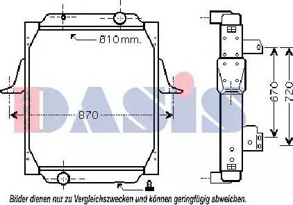 AKS Dasis 390018N - Radiator, engine cooling autospares.lv