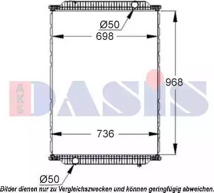 AKS Dasis 390018S - Radiator, engine cooling autospares.lv