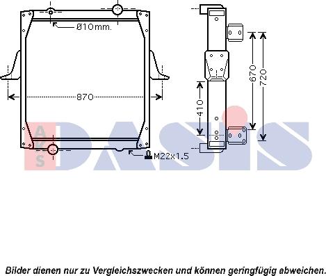 AKS Dasis 390013N - Radiator, engine cooling autospares.lv