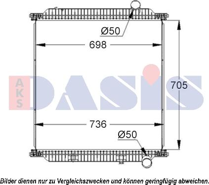 AKS Dasis 390035S - Radiator, engine cooling autospares.lv