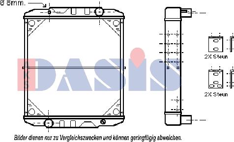 AKS Dasis 390280N - Radiator, engine cooling autospares.lv