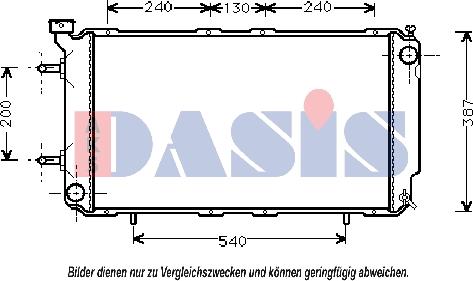 AKS Dasis 350009N - Radiator, engine cooling autospares.lv