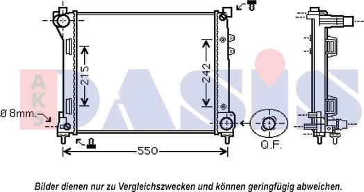 AKS Dasis 300017N - Radiator, engine cooling autospares.lv