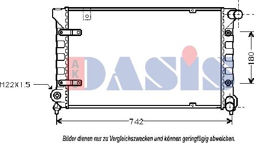 AKS Dasis 330050N - Radiator, engine cooling autospares.lv