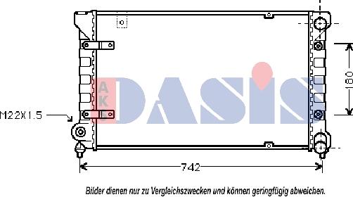 AKS Dasis 330001N - Radiator, engine cooling autospares.lv