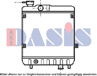 AKS Dasis 330002N - Radiator, engine cooling autospares.lv