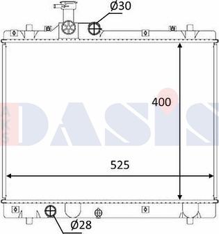 AKS Dasis 320060N - Radiator, engine cooling autospares.lv