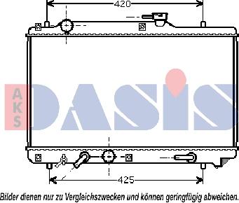 AKS Dasis 320004N - Radiator, engine cooling autospares.lv