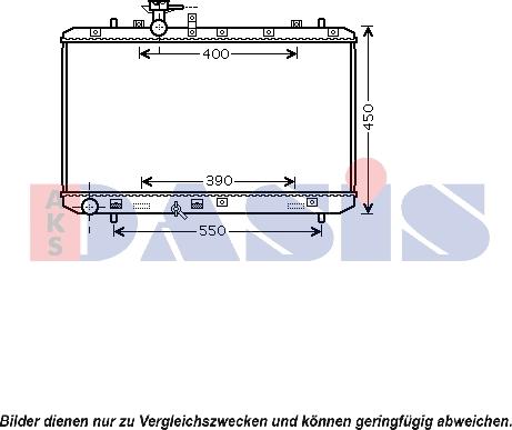 AKS Dasis 320036N - Radiator, engine cooling autospares.lv