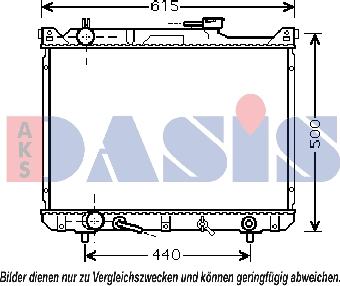 AKS Dasis 320023N - Radiator, engine cooling autospares.lv