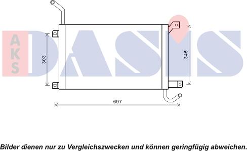 AKS Dasis 370056N - Radiator, engine cooling autospares.lv