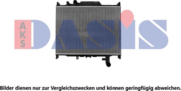 AKS Dasis 370058N - Radiator, engine cooling autospares.lv