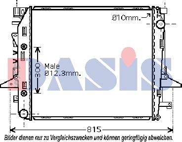 AKS Dasis 370003N - Radiator, engine cooling autospares.lv