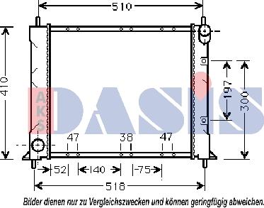 AKS Dasis 370027N - Radiator, engine cooling autospares.lv