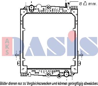 AKS Dasis 290006N - Radiator, engine cooling autospares.lv