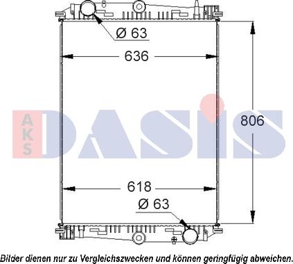 AKS Dasis 290006S - Radiator, engine cooling autospares.lv