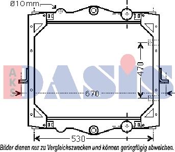 AKS Dasis 290014N - Radiator, engine cooling autospares.lv