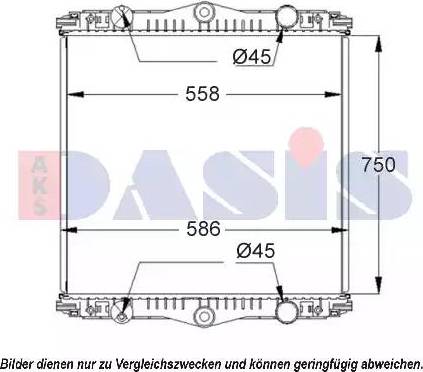 AKS Dasis 290014S - Radiator, engine cooling autospares.lv