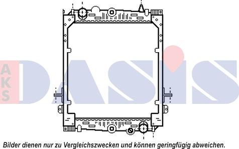 AKS Dasis 290016N - Radiator, engine cooling autospares.lv